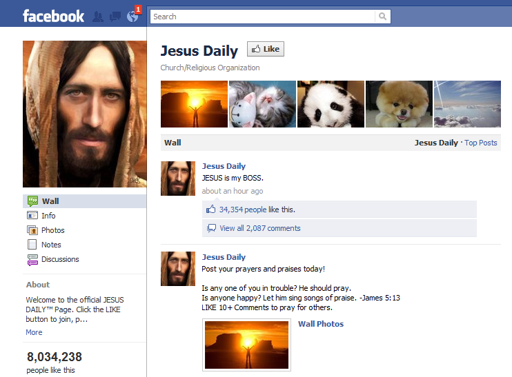 Jesus Daily Facebook Page
