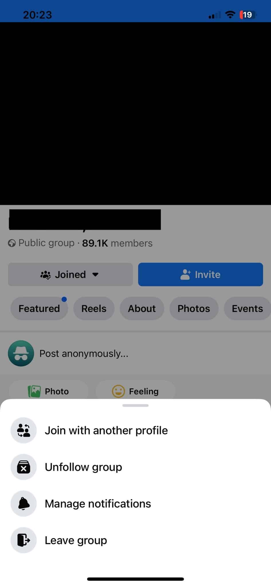 click on joined