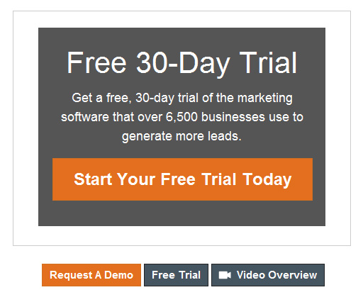 Hubspot's call to action
