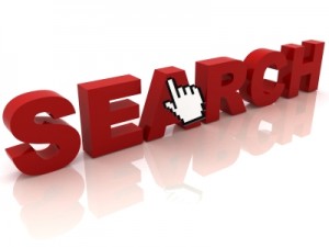 Picture of the word search in big red letters.