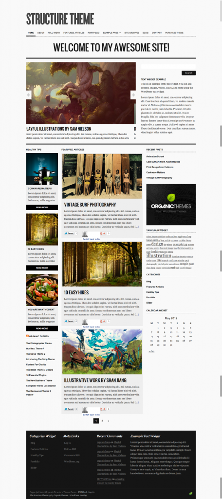 Organic Structure Minimal WordPress Theme