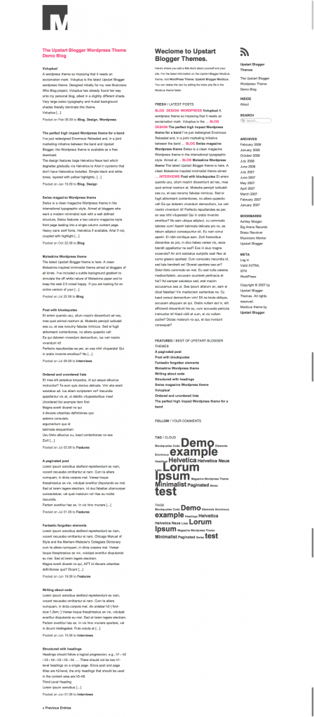 Modicus Minimal WordPress Theme