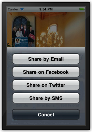 One touch sharing