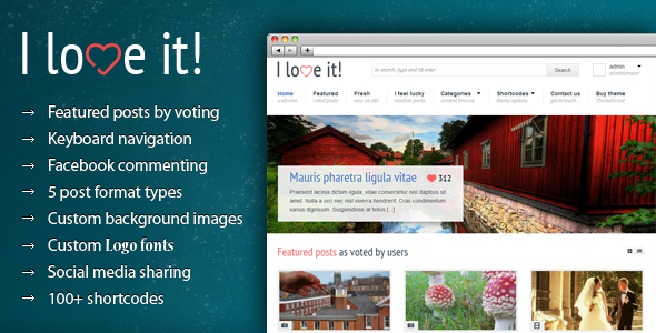 I Love It - Content Sharing WordPress Theme