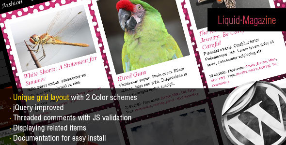 Liquid Magazine - Unique Fluid Grid Layout