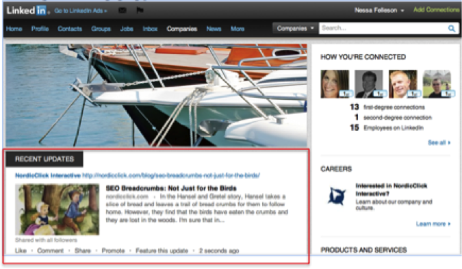 LinkedIn Status Updates
