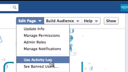 FB log of activity