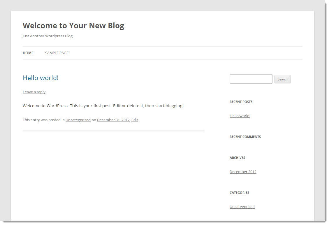 Welcome to your New Blog