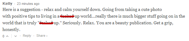 Aggressive Blog Comment