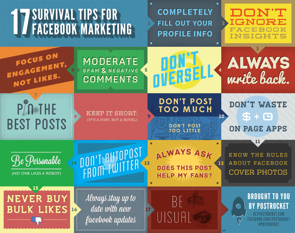 Tips For Facebook Marketing Infographic