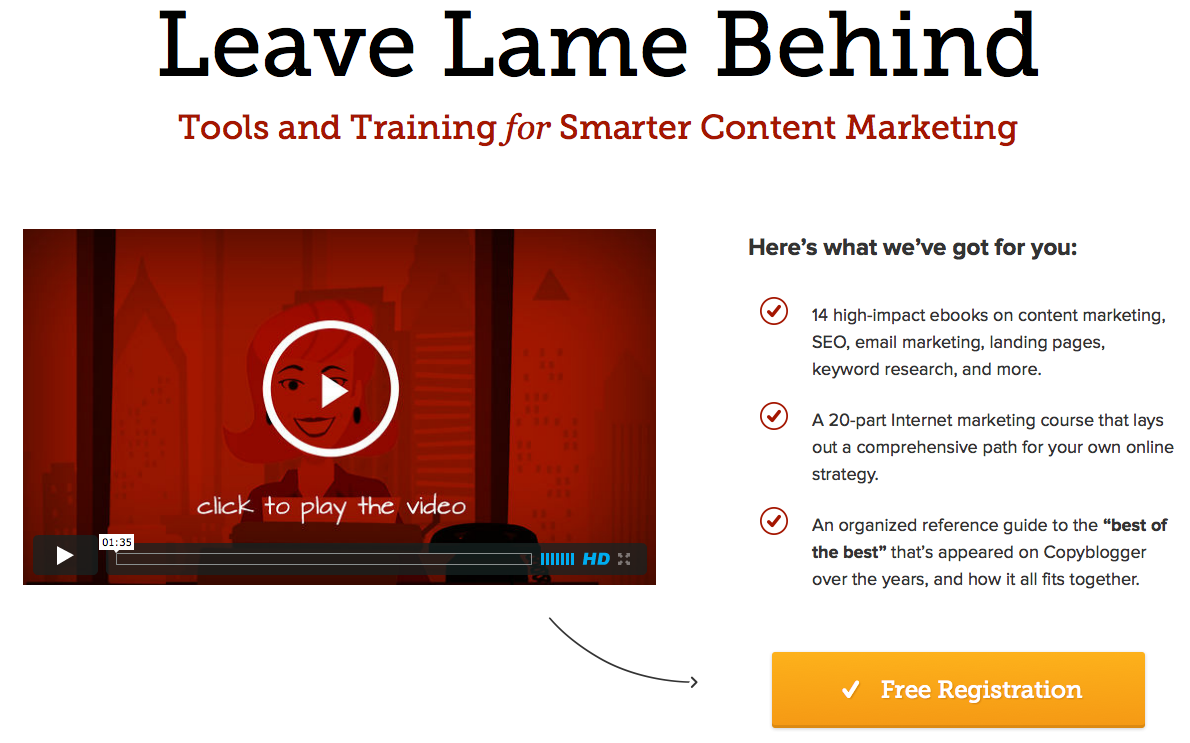 CopyBlogger main page
