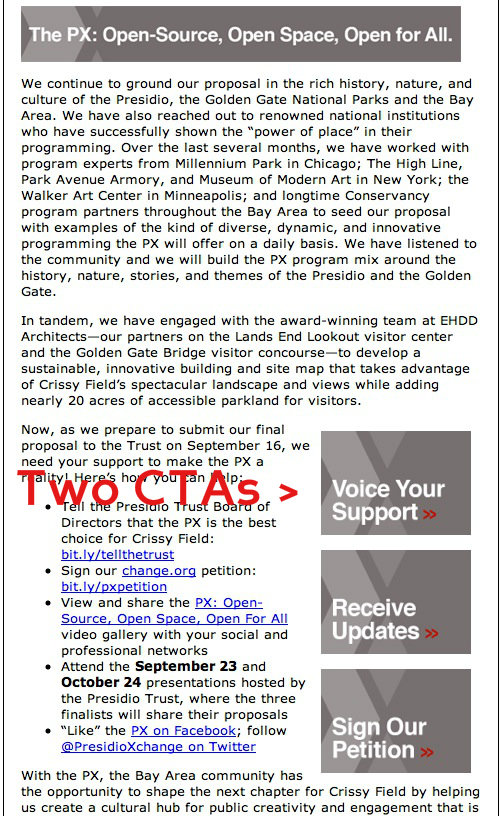 NPO call to action