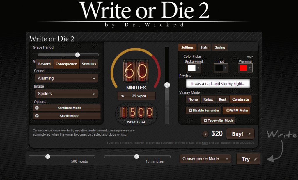 Image source: WriteorDie.com