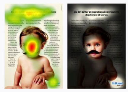 Baby with mustache