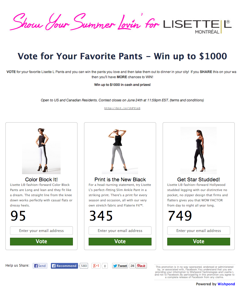 facebook contests