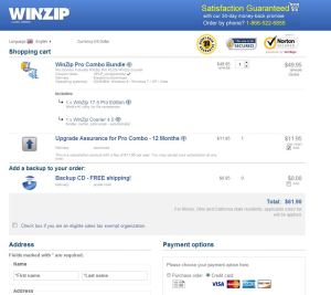 WinZip Shopping Cart