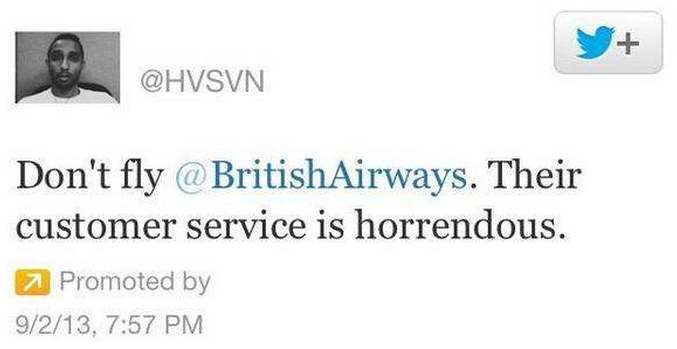 BritishAirwaysTweet
