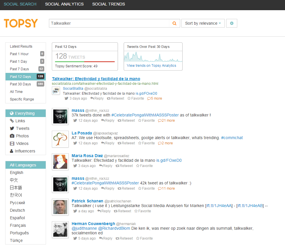 topsy screenshot