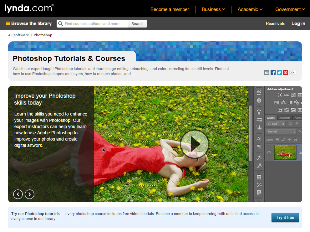 Learn Photoshop Lynda.com
