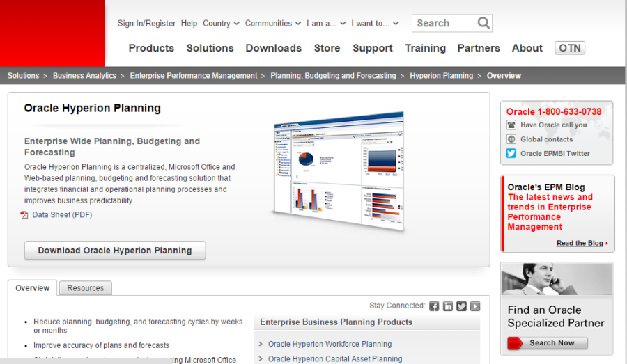 Oracle Hyperion Business Intelligence Software