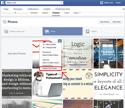 How to delete a photo from Facebook, part 2.