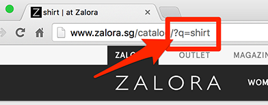 site search query param