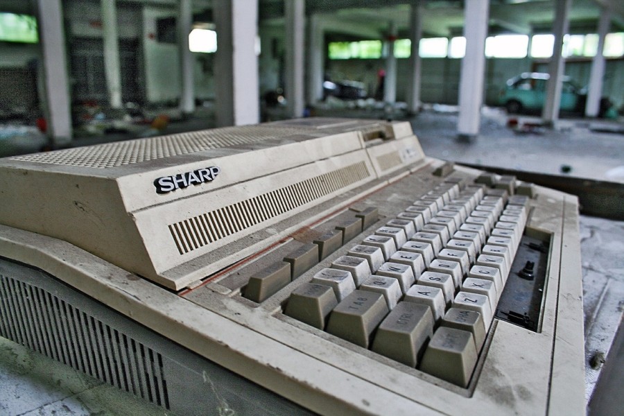 Very old sharp calculating machine