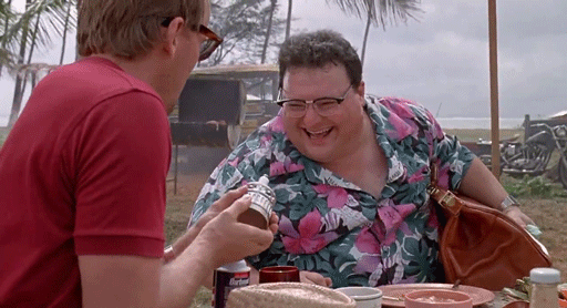 Jurassic Park Shaving Cream Nedry and Dodson Gif