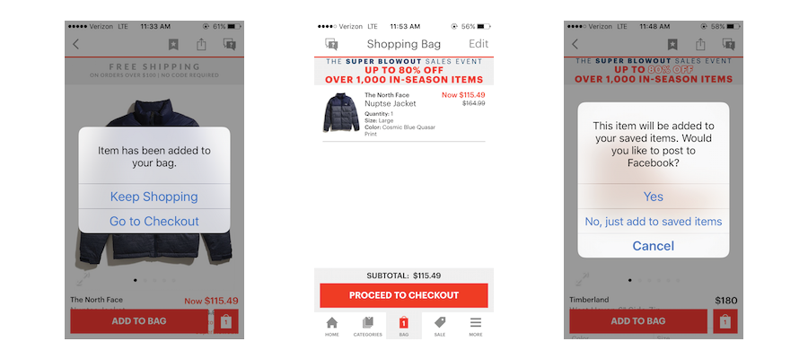 jackthreads fashion ecommerce mobile marketing personalization example 2