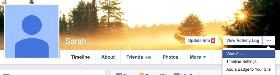 Facebook Public Profile Example