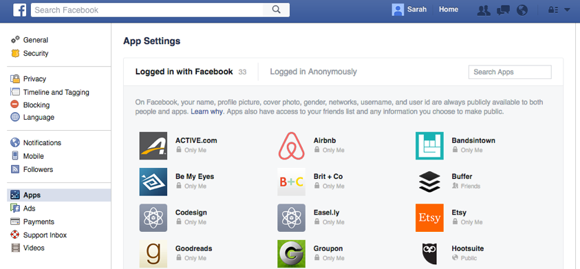 Facebook Apps Tab