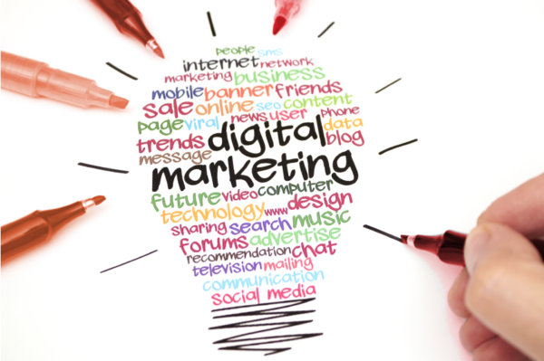 Digital marketing lightbulb