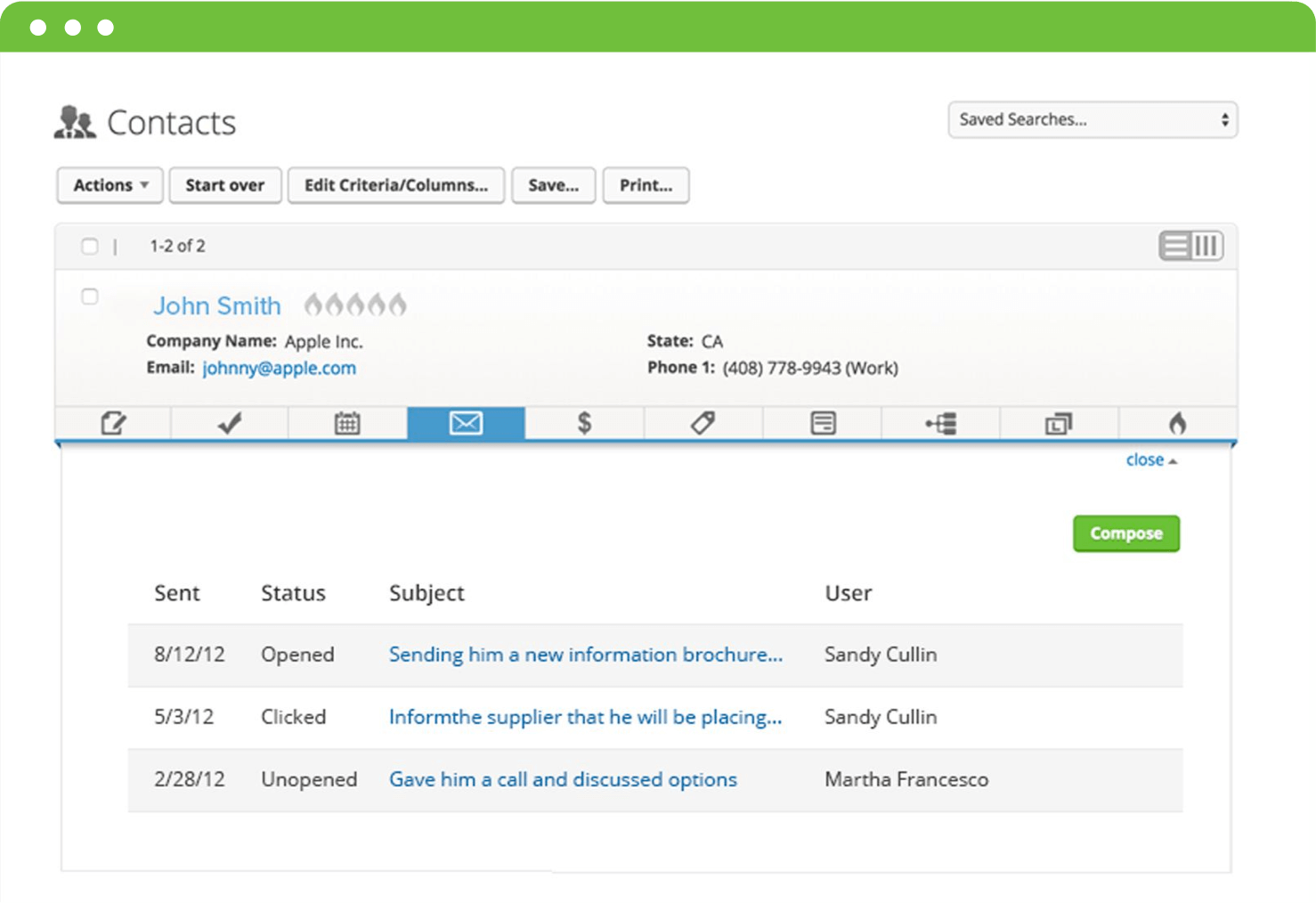 Infusionsoft Platform email marketing platform
