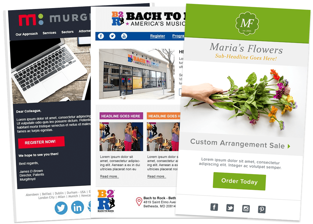 iContact email designs 