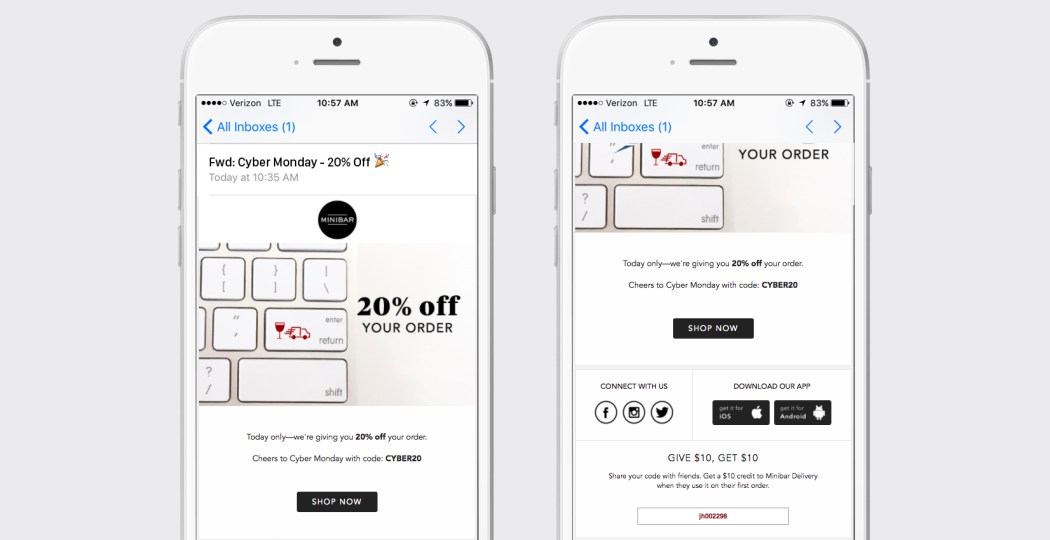 Minibar Cyber Monday