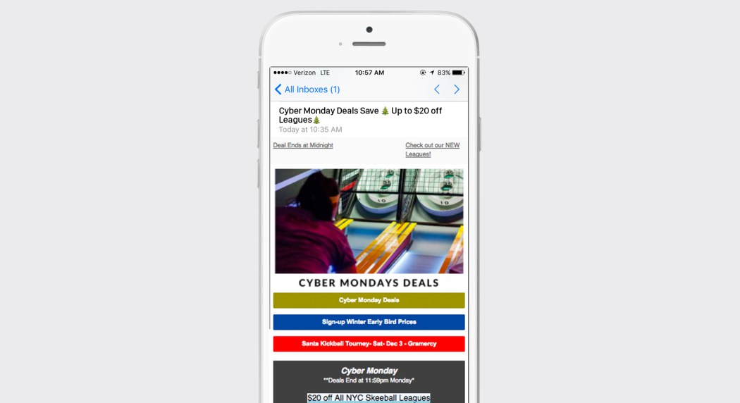 NYC Social Sports Cyber Monday