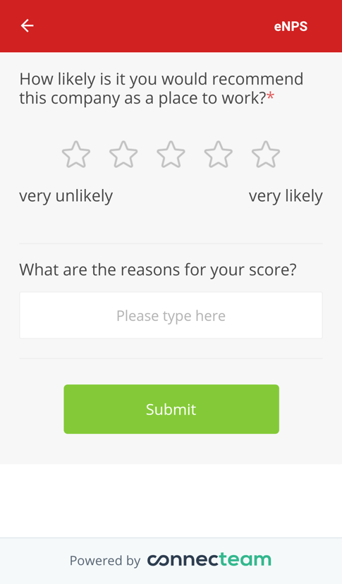 employee nps survey on mobile