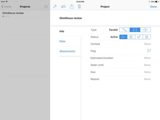 Todoist vs. Omnifocus 2 Comparison - Omnifocus Project Types