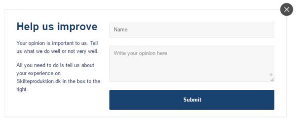 Datamarked Popup Survey