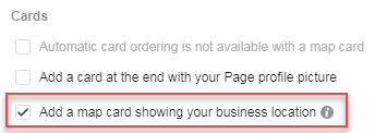 adding a map to your facebook carousel ad