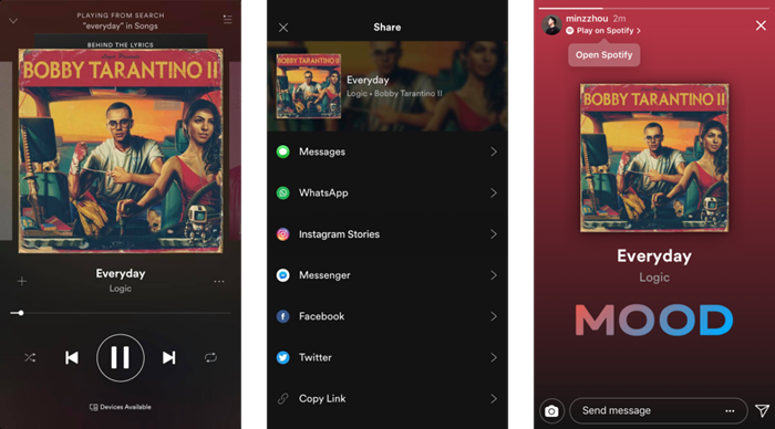 instagram spotify integration