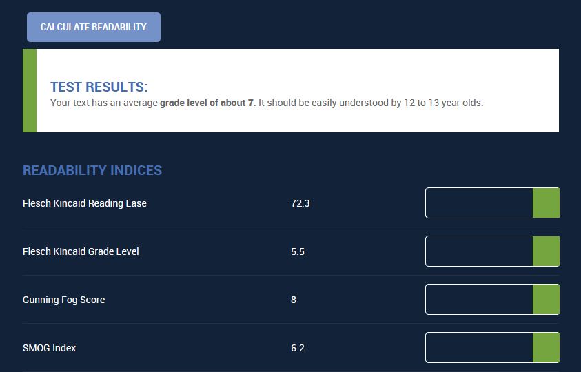 Meaure your readability