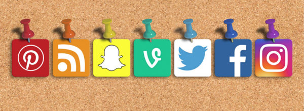 social media icons - pinterest snapchat vine twitter facebook instagram