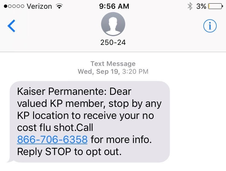 customer retention text message