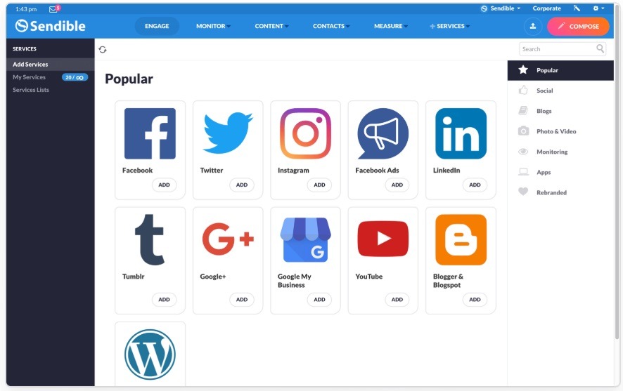 example of full business and social management tool