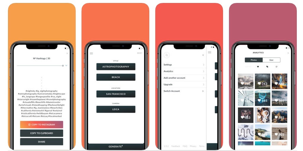 focal hashtag research app