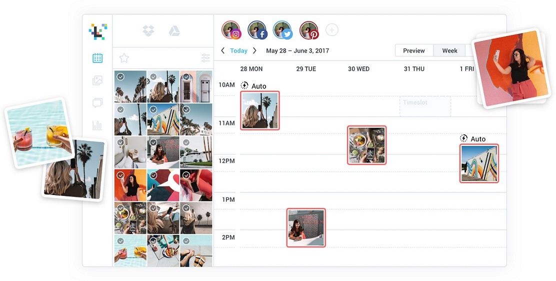 online Instagram scheduling calendar 