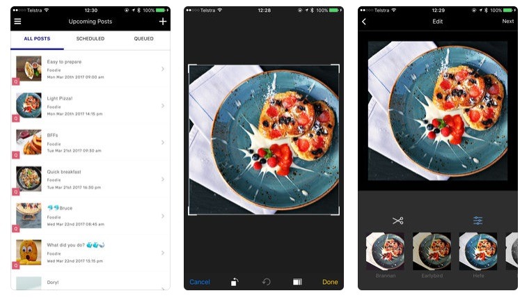 screenshots of Schedugram instagram tools