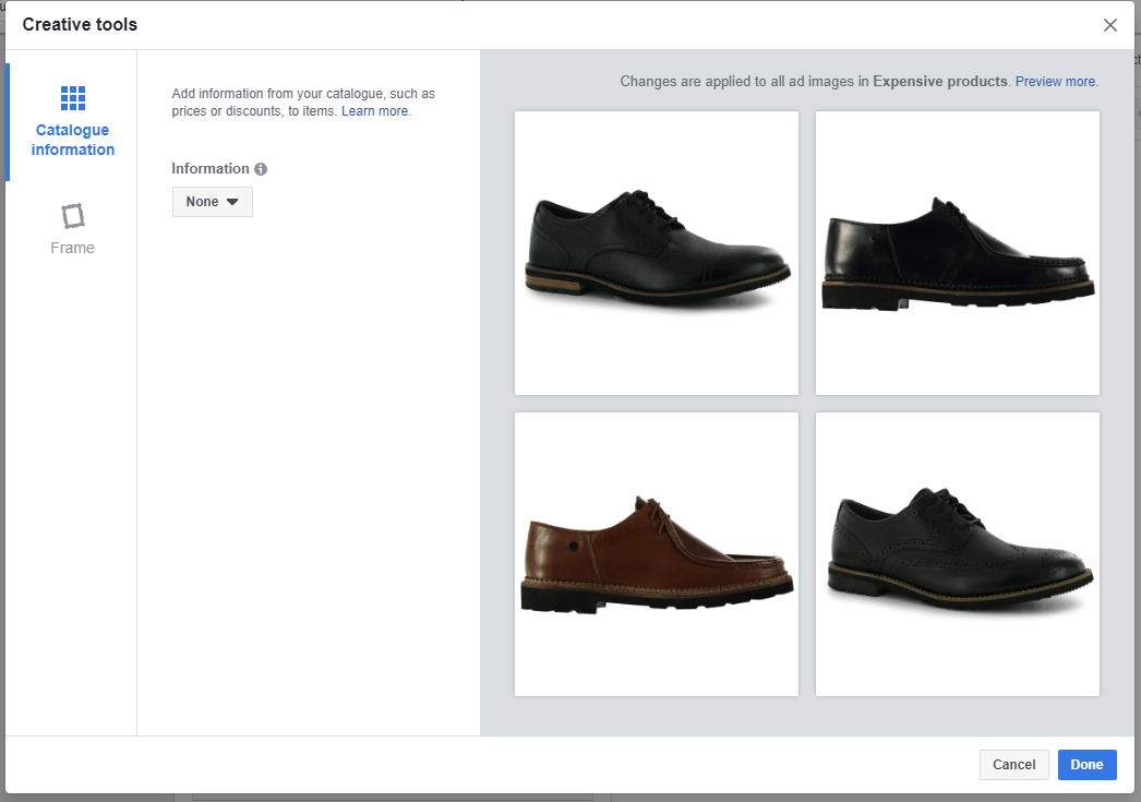 Adding catalogue information on