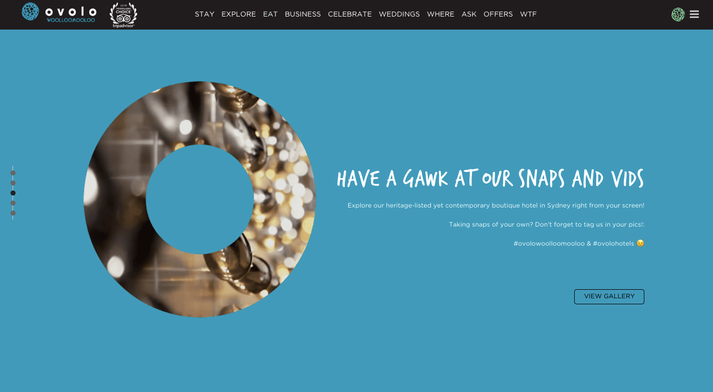 Ovolo Woolloomooloo Boutique Luxury Design Hotel in Sydney using user generated content